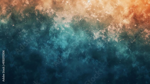 Abstract blue and orange watercolor background.
