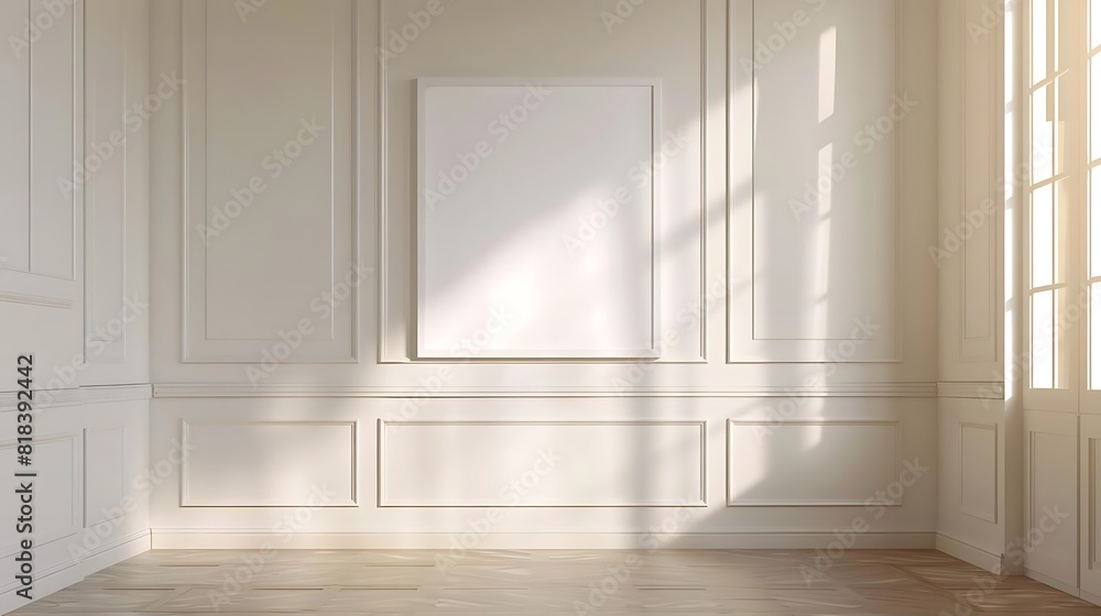 Bright empty room with sunlight on the wall Bright empty room with sunlight on the wall