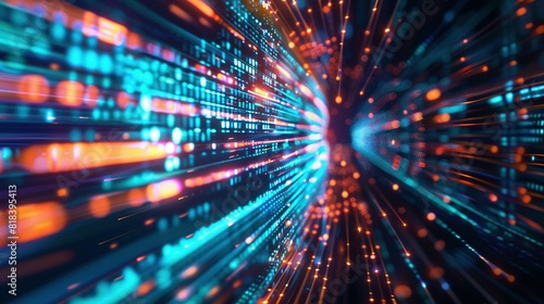 Ultra-Fast Digital Connection: Abstract Technology and Data Transfer