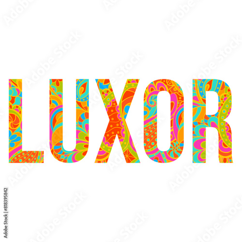 Luxor city name design vector text element