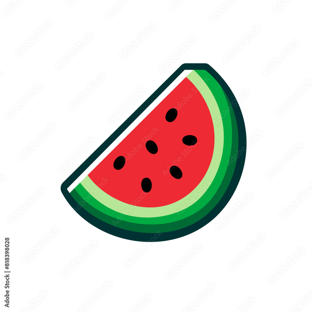 Isolated Watermelon Slice Vector, Ideal for Icon or Logo Designs. Isolated Watermelon Slice Vector, Ideal for Icon or Logo Designs.