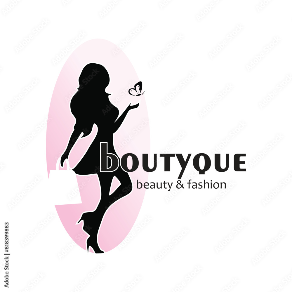 Boutyque logo design simple concept Premium vector Boutyque logo design simple concept Premium vector