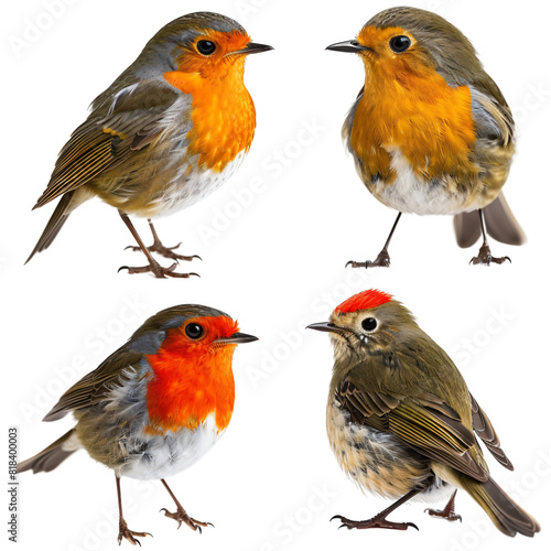Birds collage images. Isolated On Transparent Background