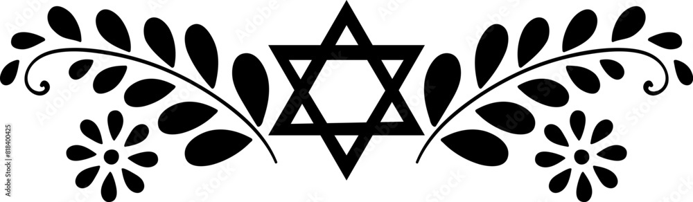 Festive jewish decorative clipart vector Festive jewish decorative clipart vector