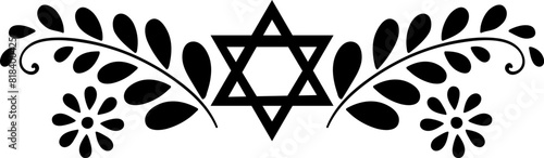 Festive jewish decorative clipart vector