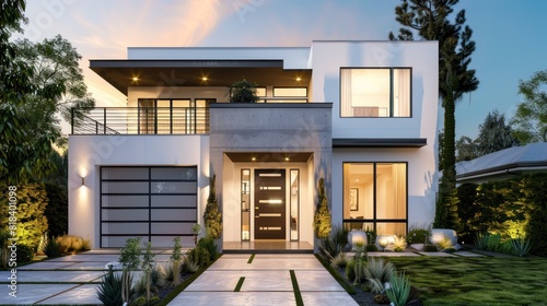 Wallpaper Mural modern house. residential area Torontodigital.ca