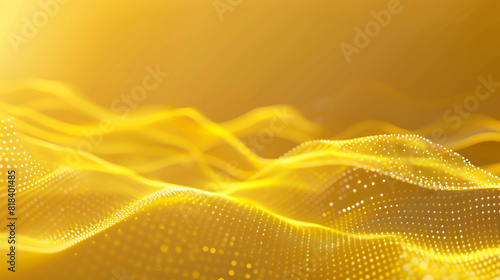 Abstract Yellow Digital Wave
