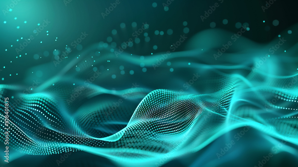 Abstract Turquoise Digital Wave Abstract Turquoise Digital Wave