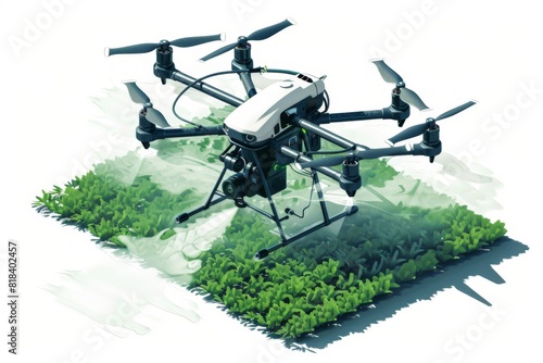 Modern precision drones equipped with 8k sensoric systems revolutionize agriculture by enhancing farming techniques and optimizing crop nutrition photo