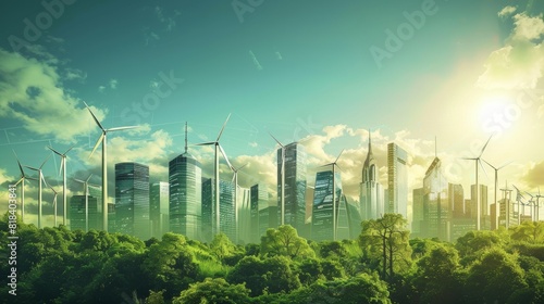 Eco-Friendly Futuristic City: Sustainable Urban Landscape Powered by Renewable Energy Sources