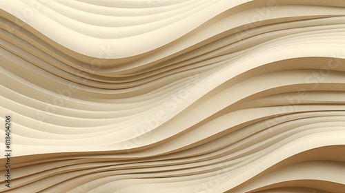 Three dimensional render of wavy pattern. Waves abstract background texture