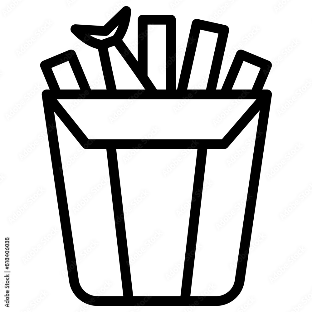 Fish and Chips black outline icon, related to street food theme. use for modern concept, app and web development. Fish and Chips black outline icon, related to street food theme. use for modern concept, app and web development.