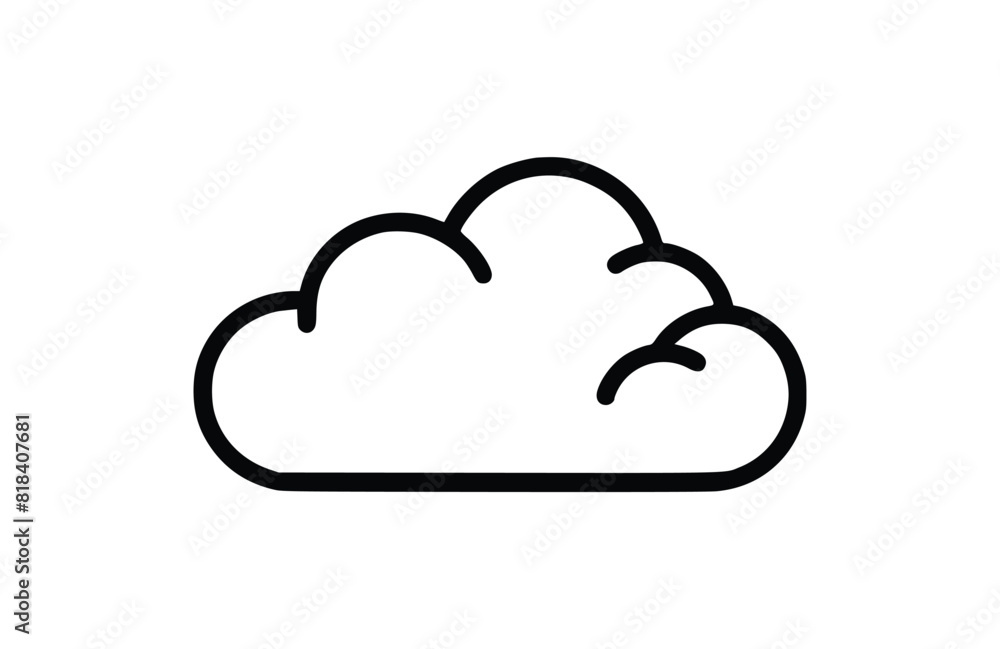 Cloud icon flat vector illustration. Cloud icon flat vector illustration.