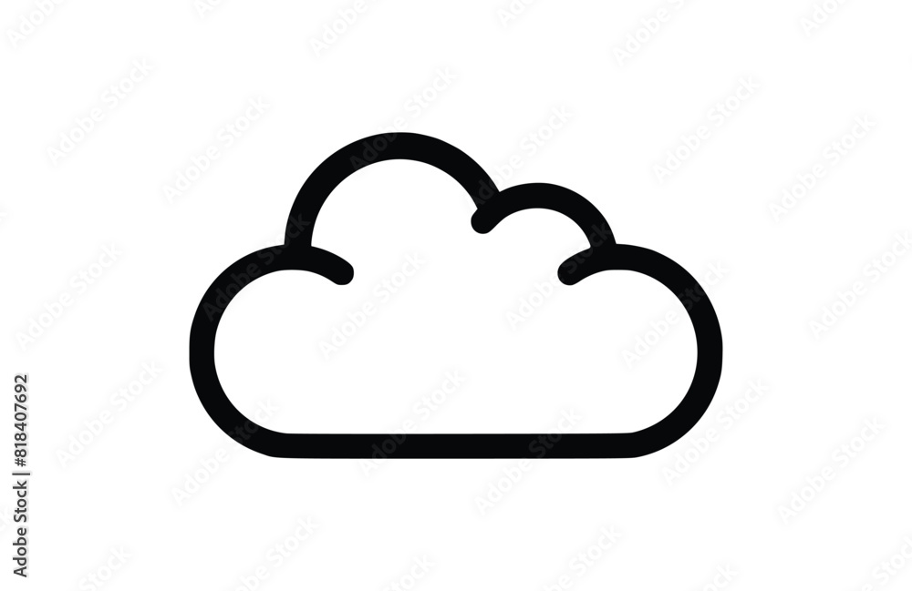 Cloud icon flat vector illustration. Cloud icon flat vector illustration.
