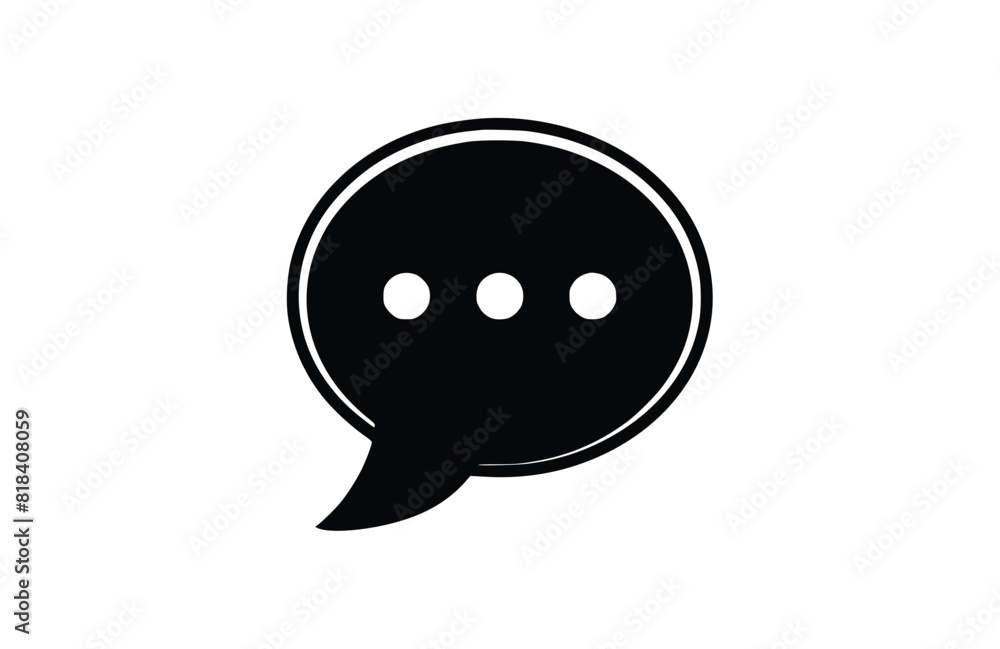 comment icon flat vector illustration. comment icon flat vector illustration.