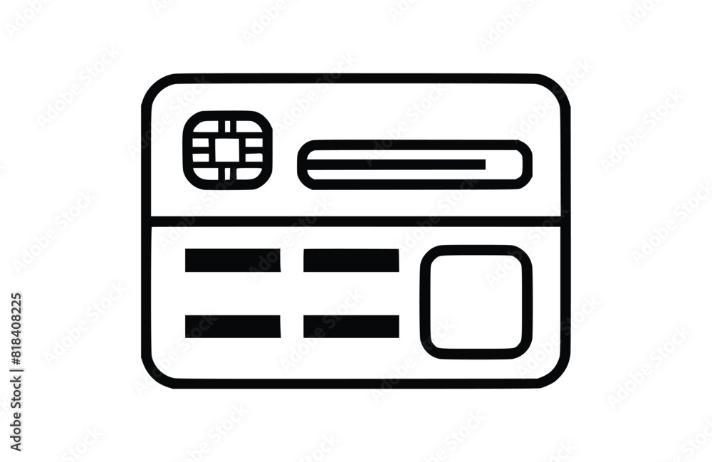 Credit-card icon flat vector illustration. Credit-card icon flat vector illustration.