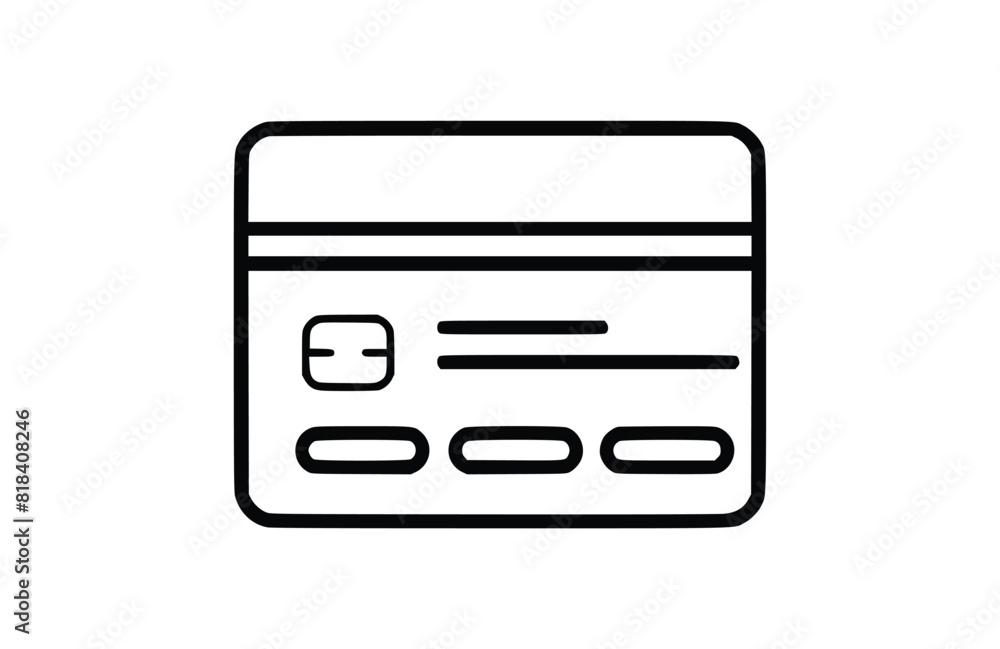 Credit-card icon flat vector illustration. Credit-card icon flat vector illustration.