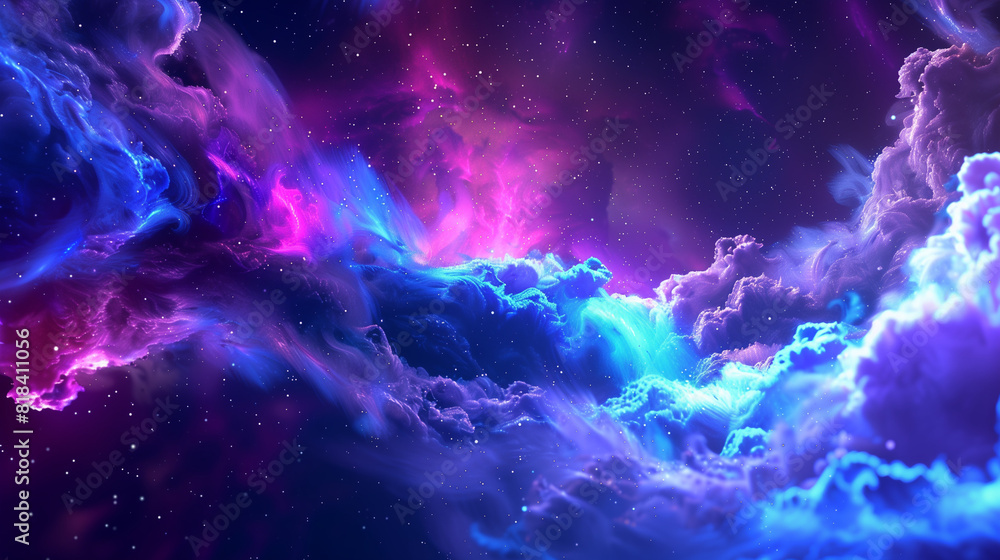 Colorful Sky Filled With Clouds and Stars Colorful Sky Filled With Clouds and Stars