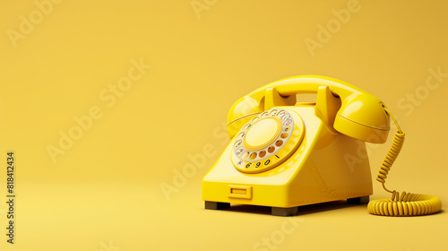 Photo of Yellow Telephone on Yellow Table