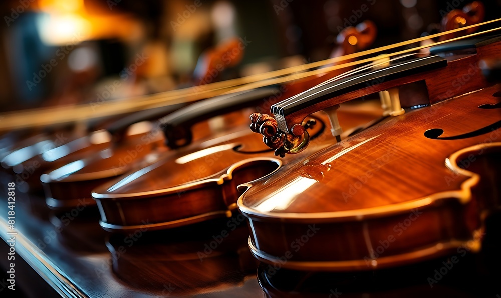 Fototapeta premium String instruments close up musical concert
