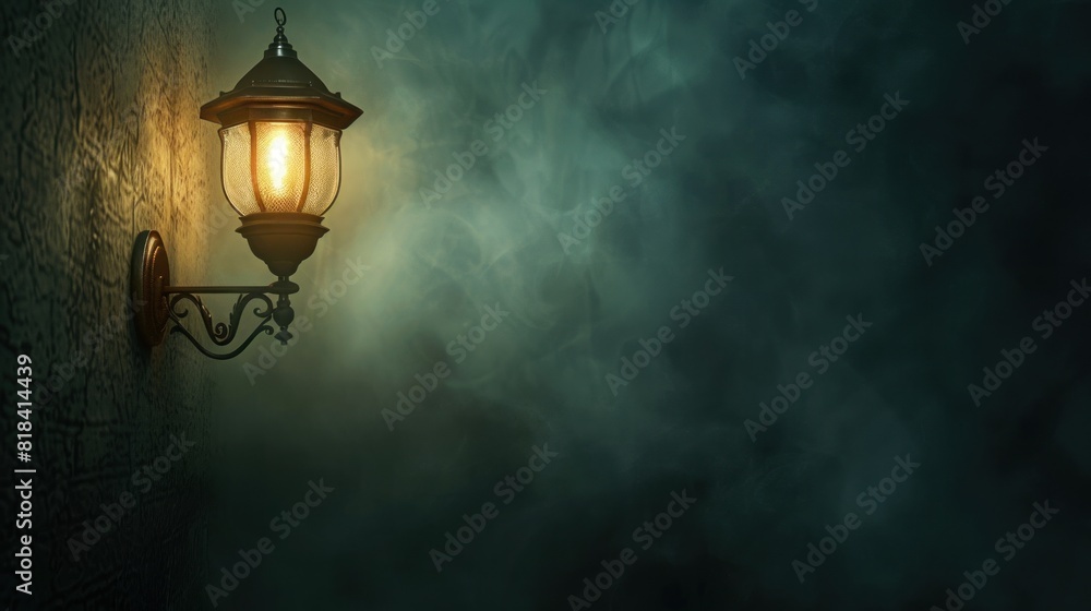 Lamp in the dark, Concept for background . Lamp in the dark, Concept for background .
