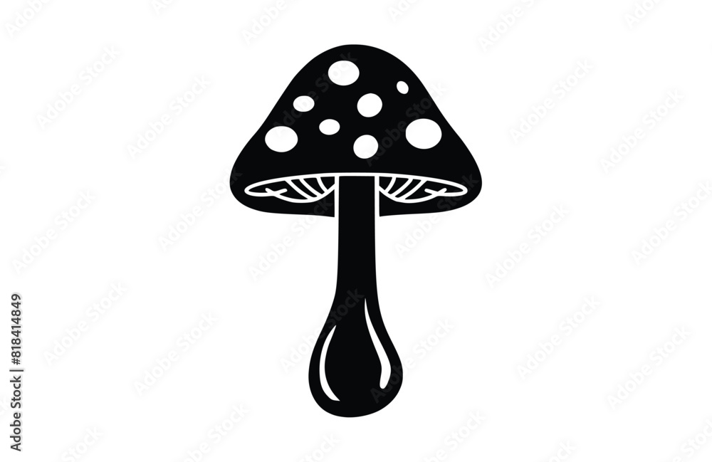mushroom icon flat vector illustration. mushroom icon flat vector illustration.