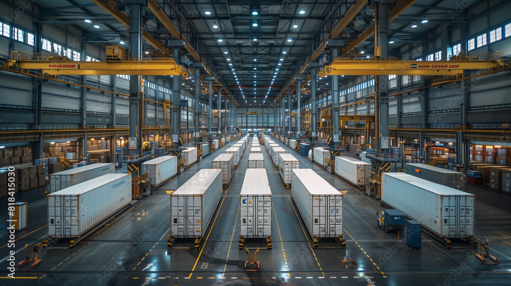Container warehouse Container on a shipping logistics Container warehouse Container on a shipping logistics