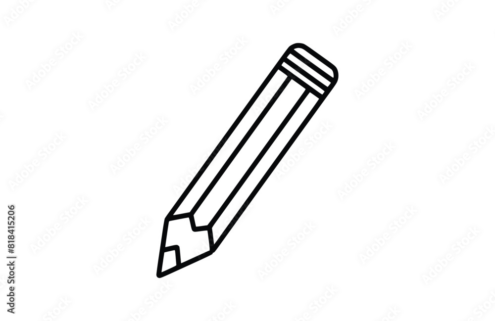 Flat pencil icon symbol vector Illustration. Flat pencil icon symbol vector Illustration.