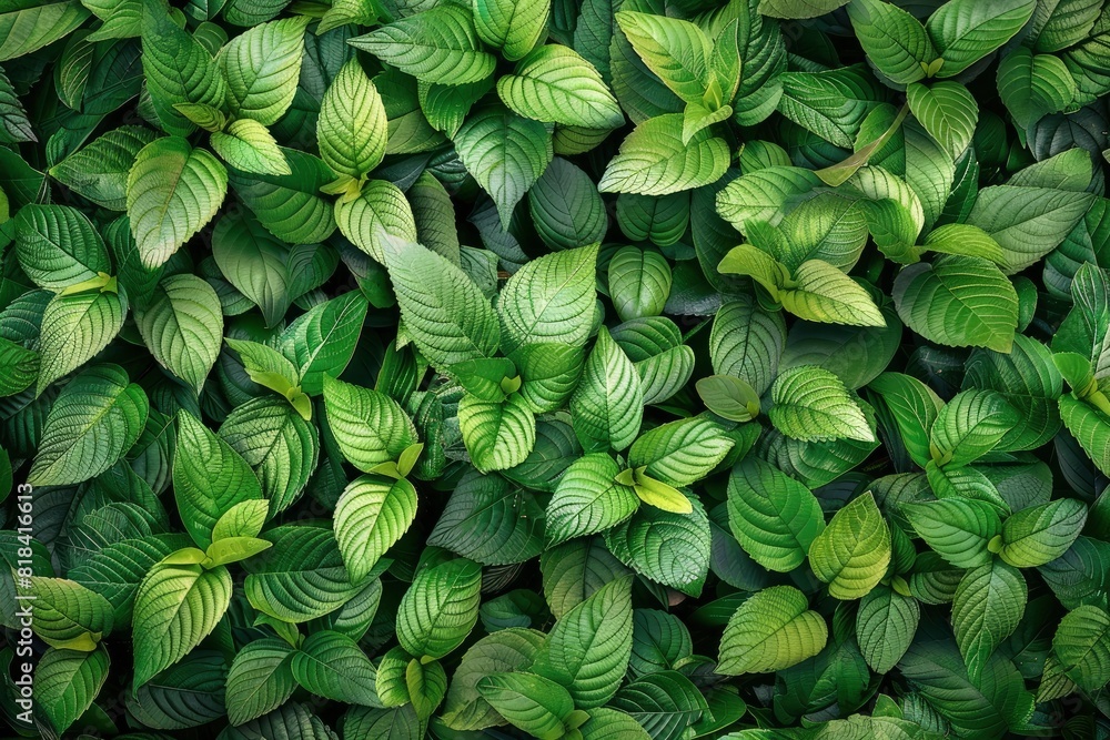 Green leaves pattern background, Natural background and wallpaper - generative ai Green leaves pattern background, Natural background and wallpaper - generative ai