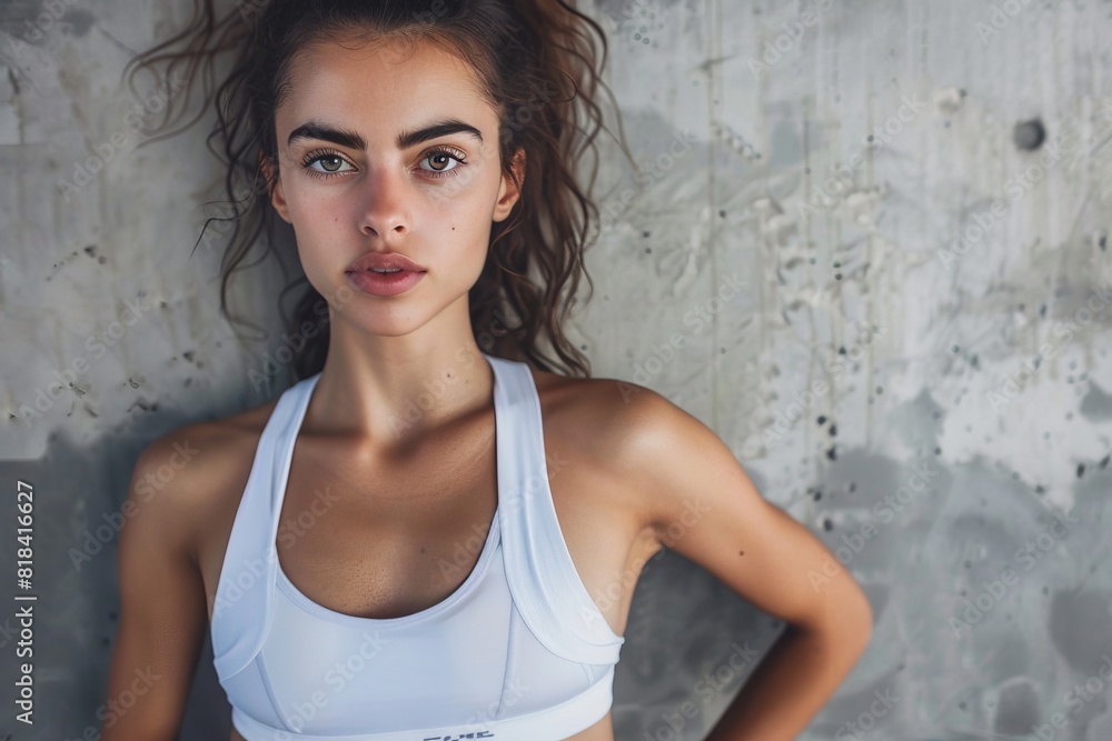 a beautiful girl or woman looking at the camera, shiny/glossy, fashion photography, magazine cover, half body a beautiful girl or woman looking at the camera, shiny/glossy, fashion photography, magazine cover, half body