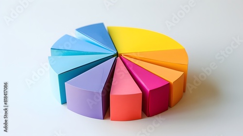 Colorful Paper Pie Chart
