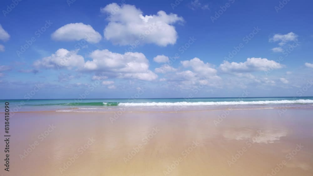 Beautiful Sea in summer season white clouds and blue sky background Beautiful Sea in summer season white clouds and blue sky background