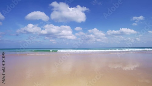 Wallpaper Mural Beautiful Sea in summer season white clouds and blue sky background Torontodigital.ca