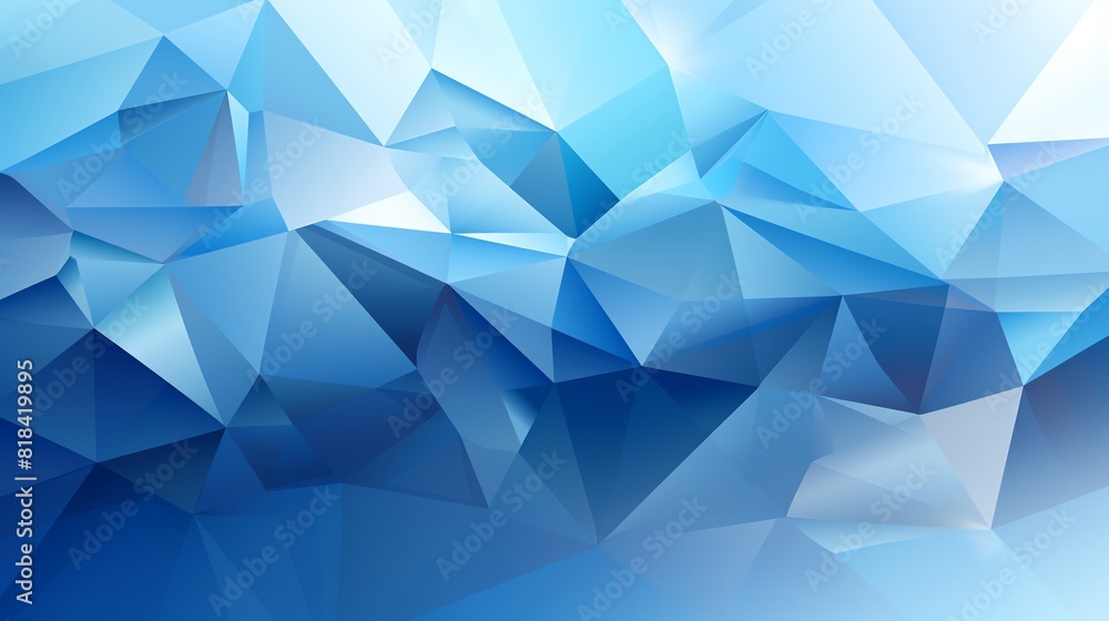 Create a modern abstract geometric background with blue gradient, using low poly style. Create a modern abstract geometric background with blue gradient, using low poly style.