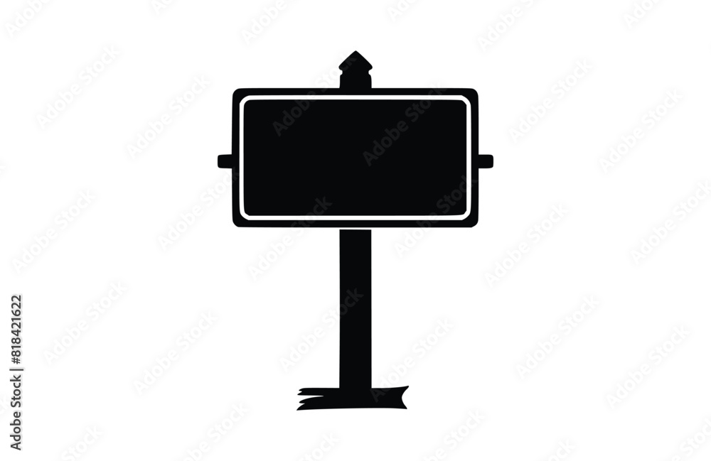signboard icon flat vector illustration. signboard icon flat vector illustration.