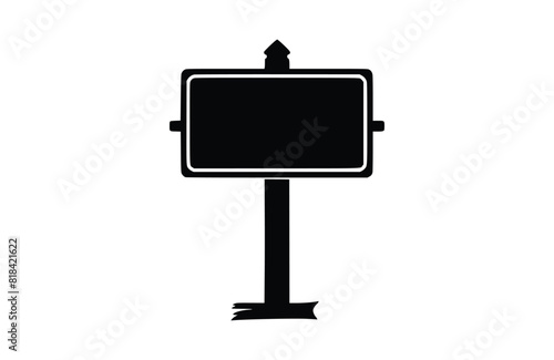 signboard icon flat vector illustration.