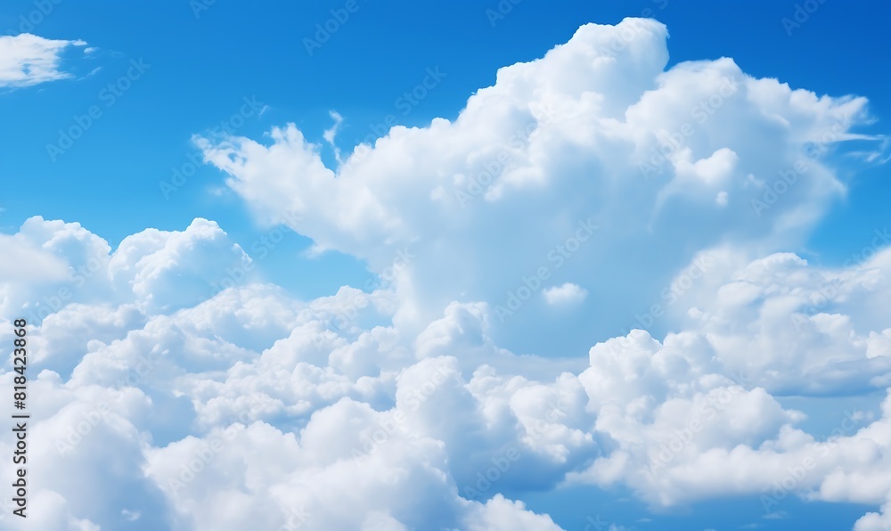 White clouds against blue sky background White clouds against blue sky background