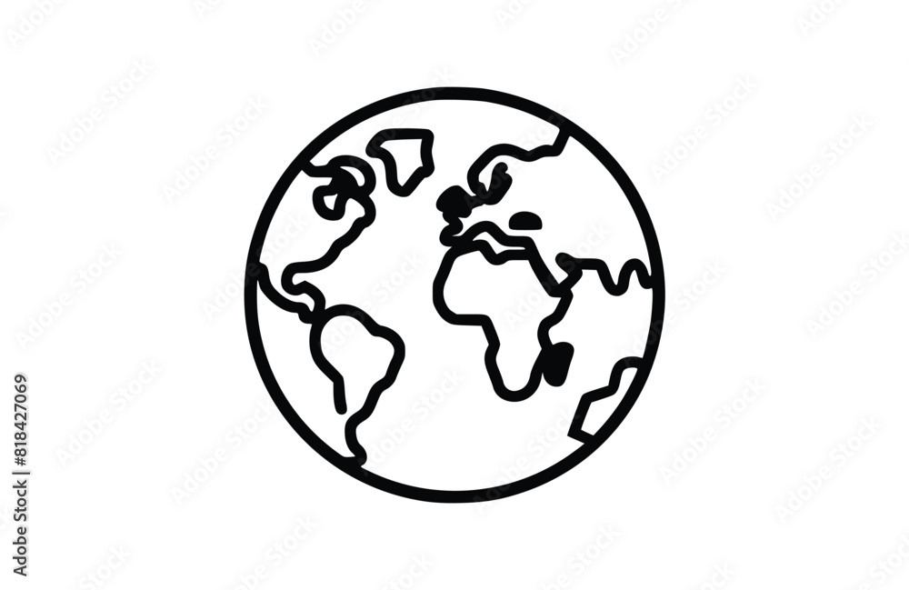 world icon flat vector illustration.