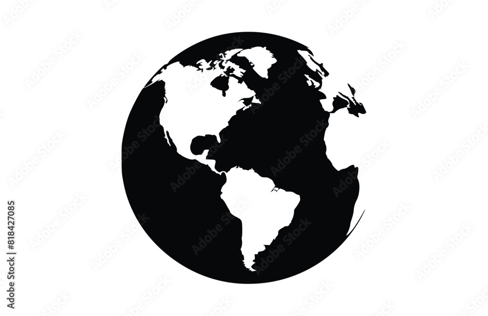 Fototapeta premium world icon flat vector illustration.