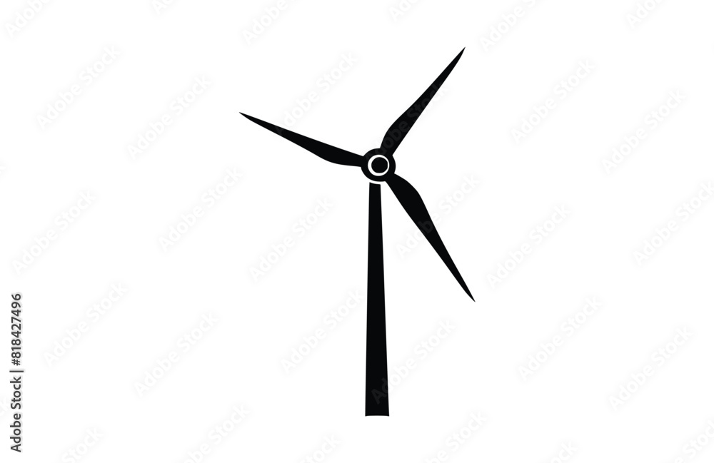 Wind power icon flat vector illustration. Wind power icon flat vector illustration.