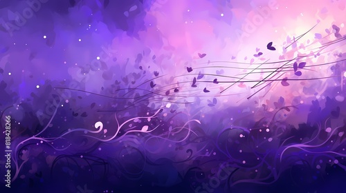 purple background with musical notes