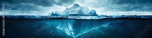 Iceberg - Hidden Danger And Global Warming Concept photo