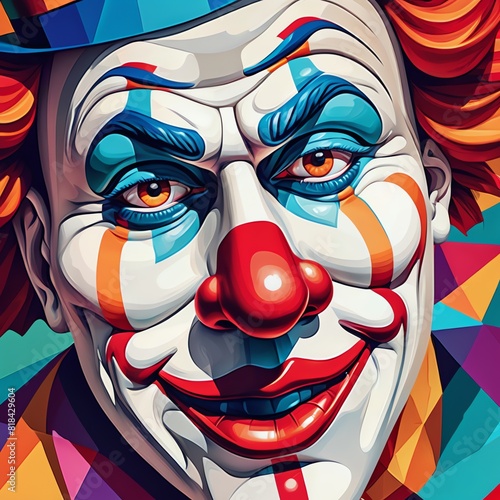 Portrait of a colorful clown
