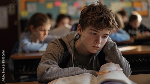boy sad expression at school