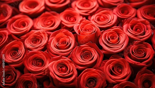 Romantic Red Roses Bouquet Close-Up