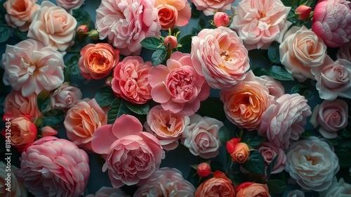 Close-up of bright colorful flowers. Background of flowers