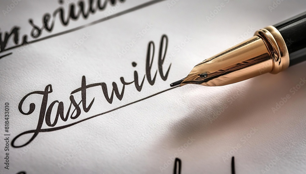 Fototapeta premium Preparing a Legal Last Will Document