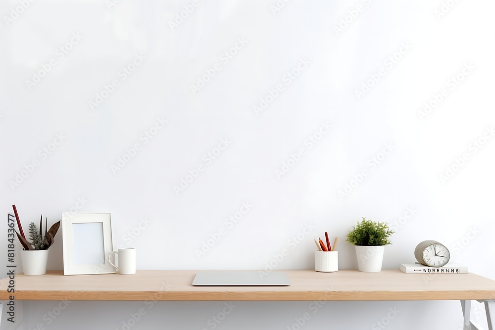 White wall mockup in modern interior White wall mockup in modern interior