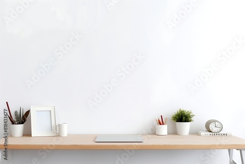 White wall mockup in modern interior
