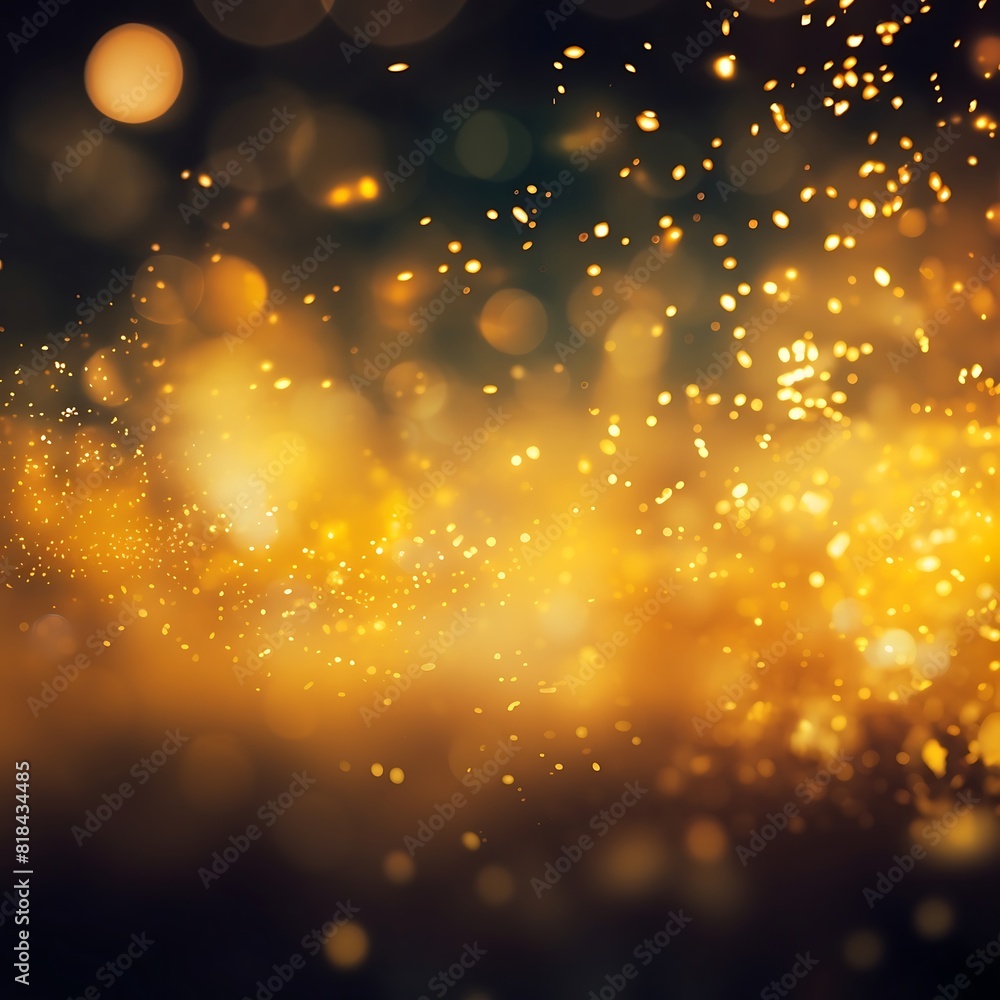 yellow glow particle abstract bokeh background